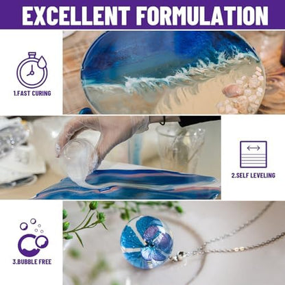 Bond Craftor Epoxy Resin Kit 16OZ, Resina Epoxica Kit for Beginners - Image 2