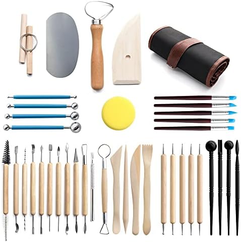 Clay Tools 40PCS Pottery Tools Clay Sculpting Tools Polymer Clay Tools Kit Ceramic Tools for DIY Handcraft Modeling Clay Carving Tools Set - Image 2