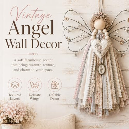 JMHKKUJ Angel Fabric Hanging DIY Kit, Macrame Wall Weaving Craft - Image 2