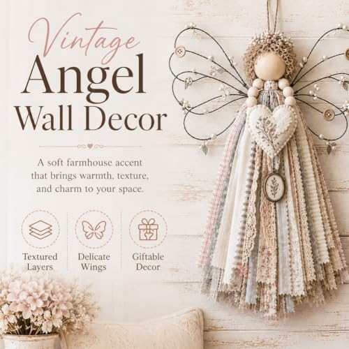 JMHKKUJ Angel Fabric Hanging DIY Kit, Macrame Wall Weaving Craft - Image 2
