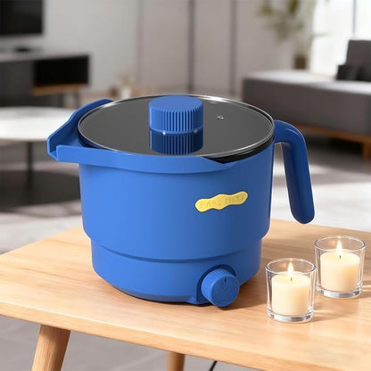 FAST MELT 1.5 QTs Wax Melting Pot for Candle Making, Electric Wax Melter with Pour Spout, Dual Heating Modes 225W/450W for Candles, Soap, and DIY Crafts （Blue）