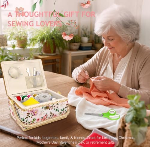 MKNZOME Sewing Box with Supplies Kit for Women, Complete Accessories - Image 6