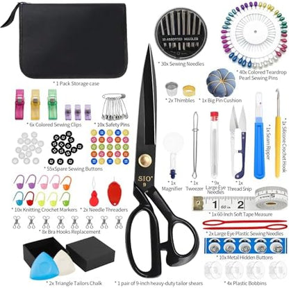 IOGOG Sewing Kit for Adults, 241 Pcs Complete Needle and Thread Kit with Heavy-Duty Fabric Scissors, 40XL Color Threads, Tailor Pens & Sewing Needles for Home Mending, Travel, Beginners - Image 5