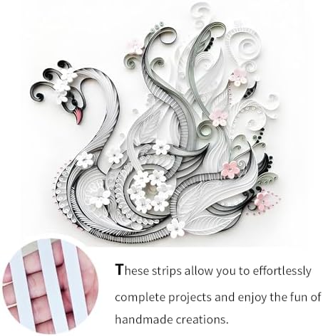 Acoeitl Quilling Paper Strips 240 Strips White Paper Quilling Set Width 10mm Length 53cm Quilling Supplies DIY Quilling Paper Quilling Art Strip for Crafts (2 Pack) - Image 5