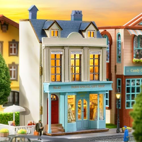 CUTEROOM DIY Miniature House Kit Wooden Craft for Adult-Gift Shop by CUTEROOM