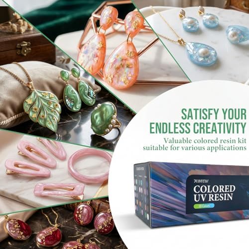 All-Inclusive Keychain Making Kit, 30-Color UV Resin,DIY Craft Decor - Image 7