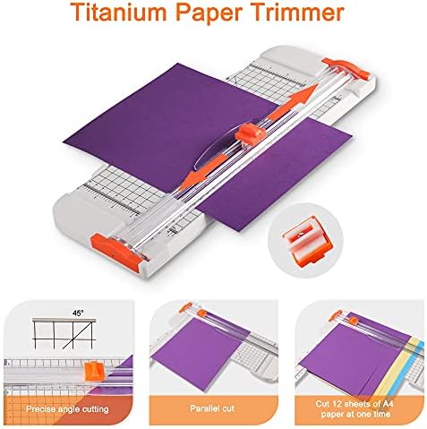 27PCS Craft Weeding Tools for Vinyl Kit,Utility Knife Set with 12Inch Paper Cutter Trimmer for Scrapbooking,Silhouettes,Cameos,DIY Art Crafting,Cutting,Splicing,Cardstock - Image 3