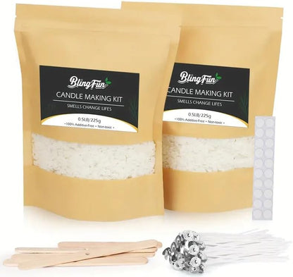 Blingfun Candle Making Kit for Beginners, Soy Wax Candle Making Supplies with Natural Soy Wax, Essential Oils, Color Dye, Melting Pitcher & Wick Set, DIY Home Craft Gift for Adults & Women by Blingfun