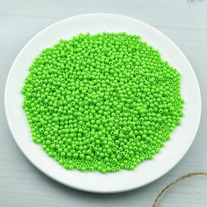 2000pcs Acrylic Round Beads for Crafts 4mm Resin Candy Color Spacer Beads with Hole for Jewelry Making Sewing Crafts Decoration Necklaces Bracelets Earrings Supplies(Green) - Image 2