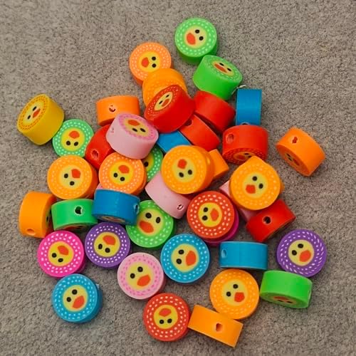 100pcs Duck Polymer Clay Spacer Beads for Women Jewelry Making DIY Bracelet Necklace Hair Clip Accessories (Duck) - Image 4