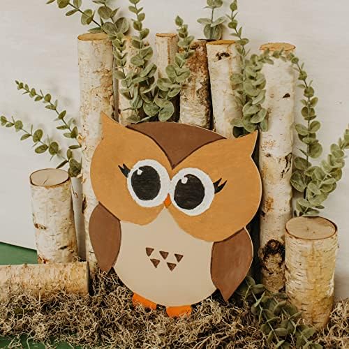 Wooden Owl Cutout 1/4 inch Pack of 6 Wooden Shapes for Crafts, Classroom Decor, Party Decor, by Woodpeckers. - Image 5