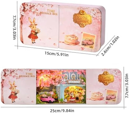 CUTEROOM DIY Miniature Dollhouse Kit in Metal Tin- Spring Cottage - Image 2