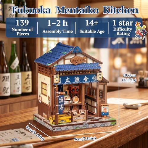 CUTEBEE 3D Wooden Puzzle Miniature House Kit for Adults, DIY Craft Gift - Image 2