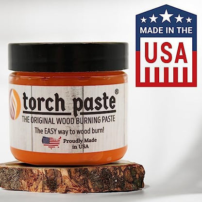 Torch Paste - The Original Wood Burning Paste | Made in USA Heat Activated Non-Toxic Paste for Crafting | Accurately & Easily Burn Designs on Wood, Canvas, Denim & More - Pack of 3 Jars + 3 Squeegees - Image 2