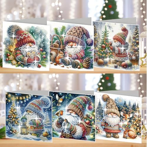 Diamond Art Greeting Cards Kit,Diamond Art Cards Special Shaped Diamond Painting Greeting Card Arts Crafts for Christmas Birthday Thanksgiving Day Holiday(B) (Style C) - Image 3
