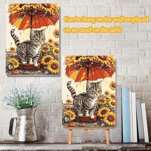 Meothan Framed Paint by Numbers Kits for Adults 12x16in with Wooden Easel - Image 3