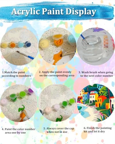 TOCARE Framed Paint by Numbers Kit for Adults, Hydrangea Paint by Number Framed, Adult Paint by Number Kits on Canvas Framed Flowers for Home Wall Decor (10x10 Inch, Without Easel) - Image 7