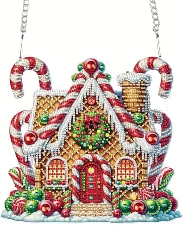 5D DIY Diamond Painting Pendant kit, Magic House Special Handmade Diamond Pendant, Suitable for Home, Window Decorations, Christmas Birthday Creative Gift Preferable - Image 7