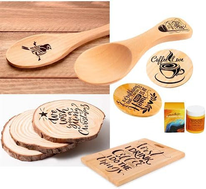 JAJADO Heat Activated 4 OZ Wood Burning Paste & Silicone Squeegee - Image 5