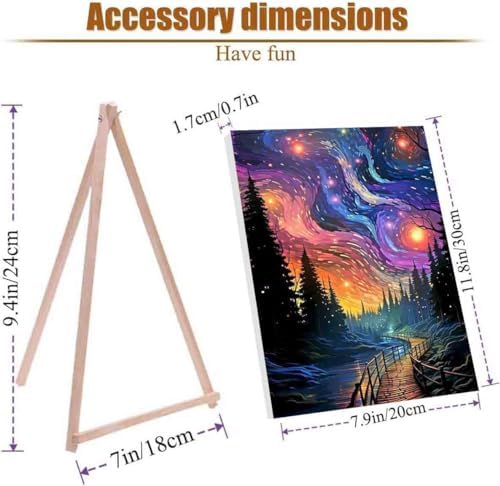 VIGEGU 4 Pack Paint by Numbers Kit for Adults Beginner with Frame - Image 3