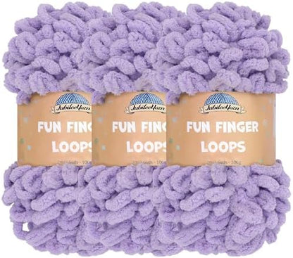 JubileeYarn Fun Finger Loops Yarn - Purple - 3 Skeins by BambooMN