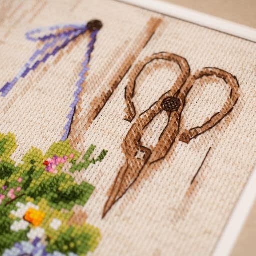 RIOLIS - Summer Tea 2020, Cross Stitch Kits 9½"x11¾, Cross Stitch Kits for Adults, Counted Cross Stitch Kits, Embroidery Kit for Beginners & Advanced, Floral Crossstitching Kits