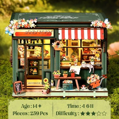 KERNOWO Book Nook Kit, DIY 3D Wooden Puzzles for Adults, Teens and Beginners, Miniature Tiny House Kit for Bookshelf Decor, Bookish Gift for Family, Friends, Book Lovers - Image 3