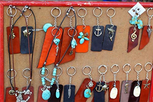 Paxcoo 100Pcs Keychain Rings with Chain and 100 Pcs Screw Eye Pins Bulk for Crafts - Image 6