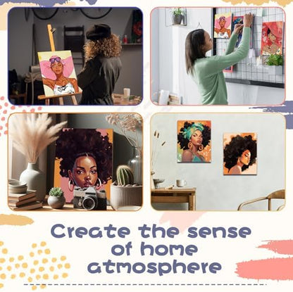 Sherr 108 Pcs Lady Sip and Paint Kit, Pre Drawn Canvas for Adults - Image 5