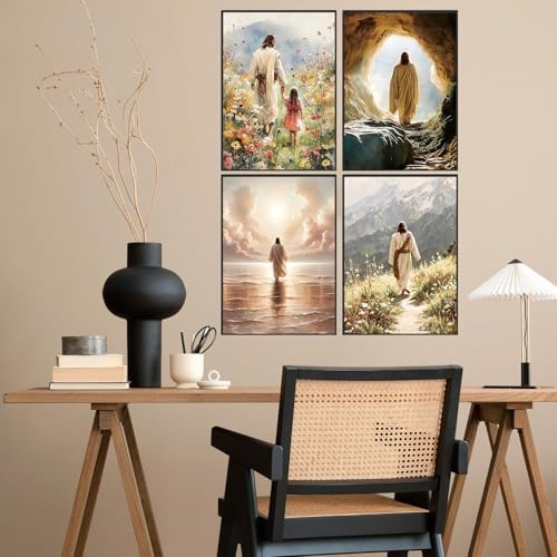 3 Pack Jesus Paint by Numbers Kit for Adults Beginner (Without Frame) - Image 4