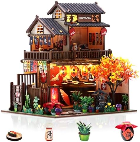 DIY Miniature House Kit, Mini House Building kit for Adults, Sushi Shop by MakingLifeFunforCool