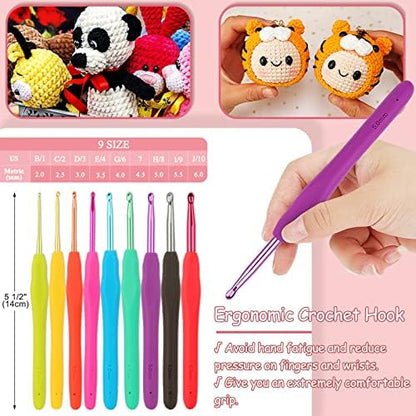 Coopay 63 Pcs Crochet Kit for Beginners, All-in-One Crochet Starter Kits - Image 4