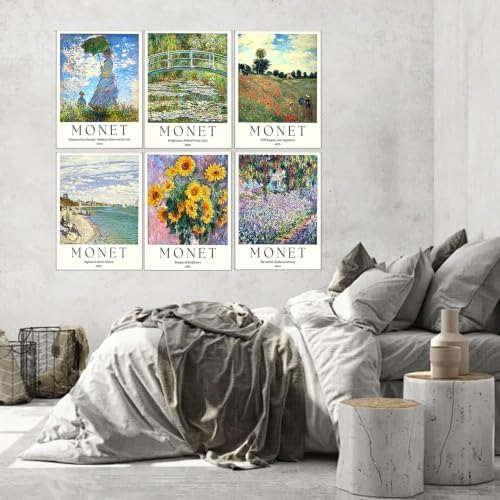 6 Pack Monet Paint by Numbers Kit for Adults Beginner (Without Frame) - Image 6