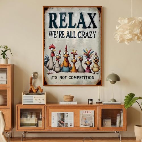 Chicken Paint by Numbers Kit for Adults Framed Canvas, Frameworkless - Image 6