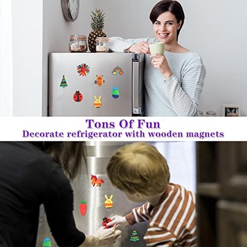 DIY Wooden Magnet 36 Art Craft Supplies Painting Kit for Kids Ages 4-8 8-12 - Image 5