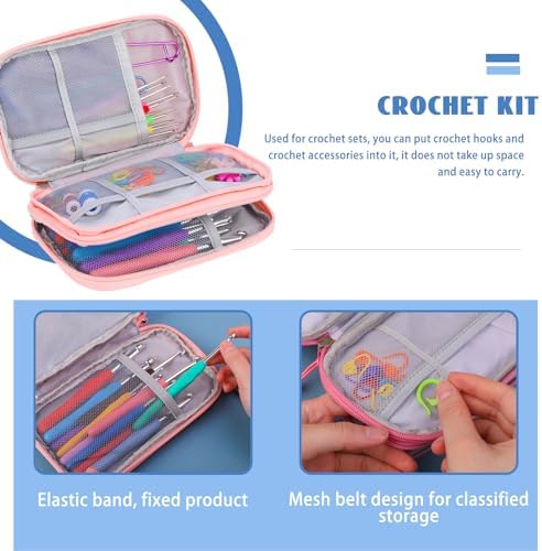 Crochet Hook Set 120Pcs Crochet Needles Kit Ergonomic Soft Grip Handles - Image 3
