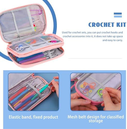 Crochet Hook Set 120Pcs Crochet Needles Kit Ergonomic Soft Grip Handles - Image 3