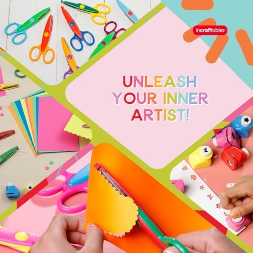 Craft Scissors Set – 26 Pcs, Paper Hole Punch & Decorative Cutting Edges - Image 6