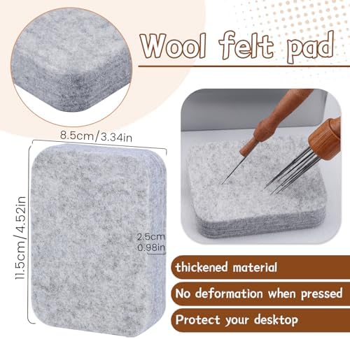 SOCNITC 70 Pcs 4 Sizes Felting Needles Tool Kit with Needle Felting Pad - Image 2