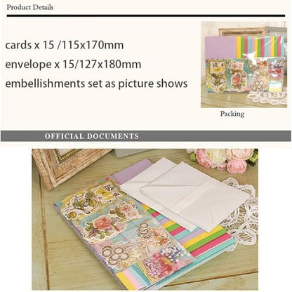 Huralona Greeting Card Making Supplies Envelope Kit Gift Anniversary Craft - Image 4