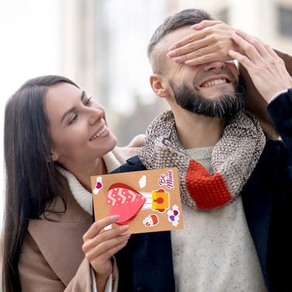 80UncleKimby 28Sets Valentines Day Crafts Card Making Kit DIY 3D Heart Cards with Envelopes Conversation Hearts Arts Craft Classroom Exchange Party Favors Bulk Supplies - Image 5