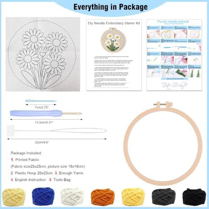 LACHLAND Punch Needle Kit Beginners Daisy Stitching Kit for Adults&Teens - Image 6