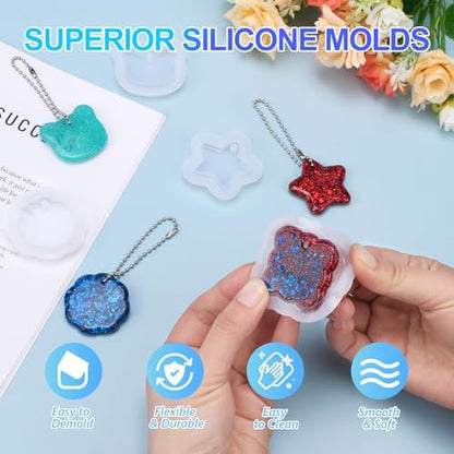 KISREL 200g UV Resin Kit with Light and Molds, Bubble-Free Crystal Clear - Image 5