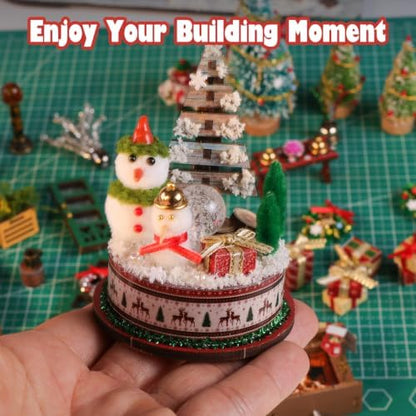 Christmas Miniature House Kit for Adults with Music Box & LED - Image 3