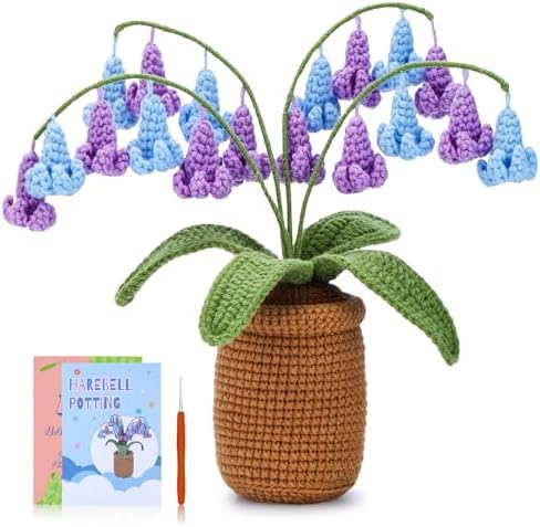 kgxulr Crochet Kit, Bluebell Crochet Kit for Beginners, Crochet Flowers Kit by kgxulr