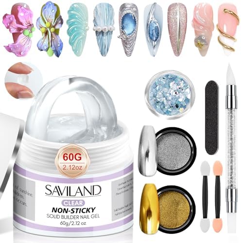 SAVILAND 60g Solid Builder Nail Gel Non-Sticky Sculpting Gel for Nail Art by SAVILAND