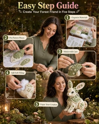 Forest Animal Patchwork Sewing Kit for Beginners, #I - Image 5