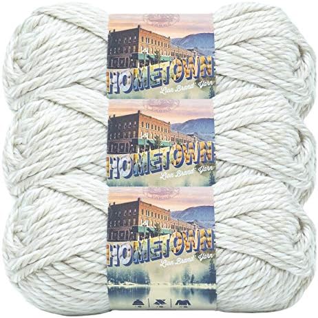 Lion Brand Yarn Hometown Yarn, Super-Bulky Yarn for Knitting, Crocheting, and Crafting, 3 Pack, Catskills Corner by LionBrandYarn