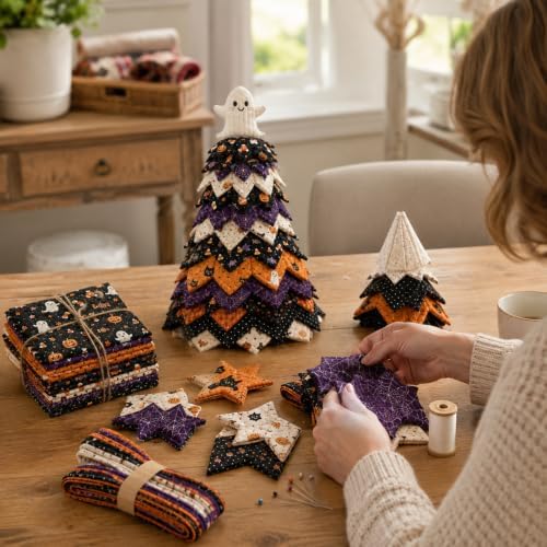 DIY Quilted Christmas Tree Kit, 3D Fabric Patchwork Craft Set for Adults & Beginners, Handmade Holiday Sewing & Tabletop Decor Project, Creative Crafting Gift Box - Image 5