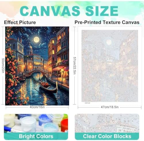 Landscape Paint by Numbers Kit for Adults, DIY Painting Canvas 16x20inch - Image 2
